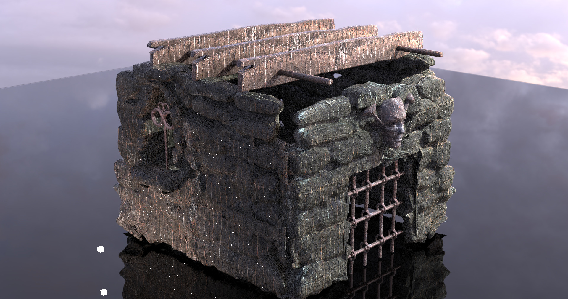 Heman Dungeon Full kit bash 3D model_5