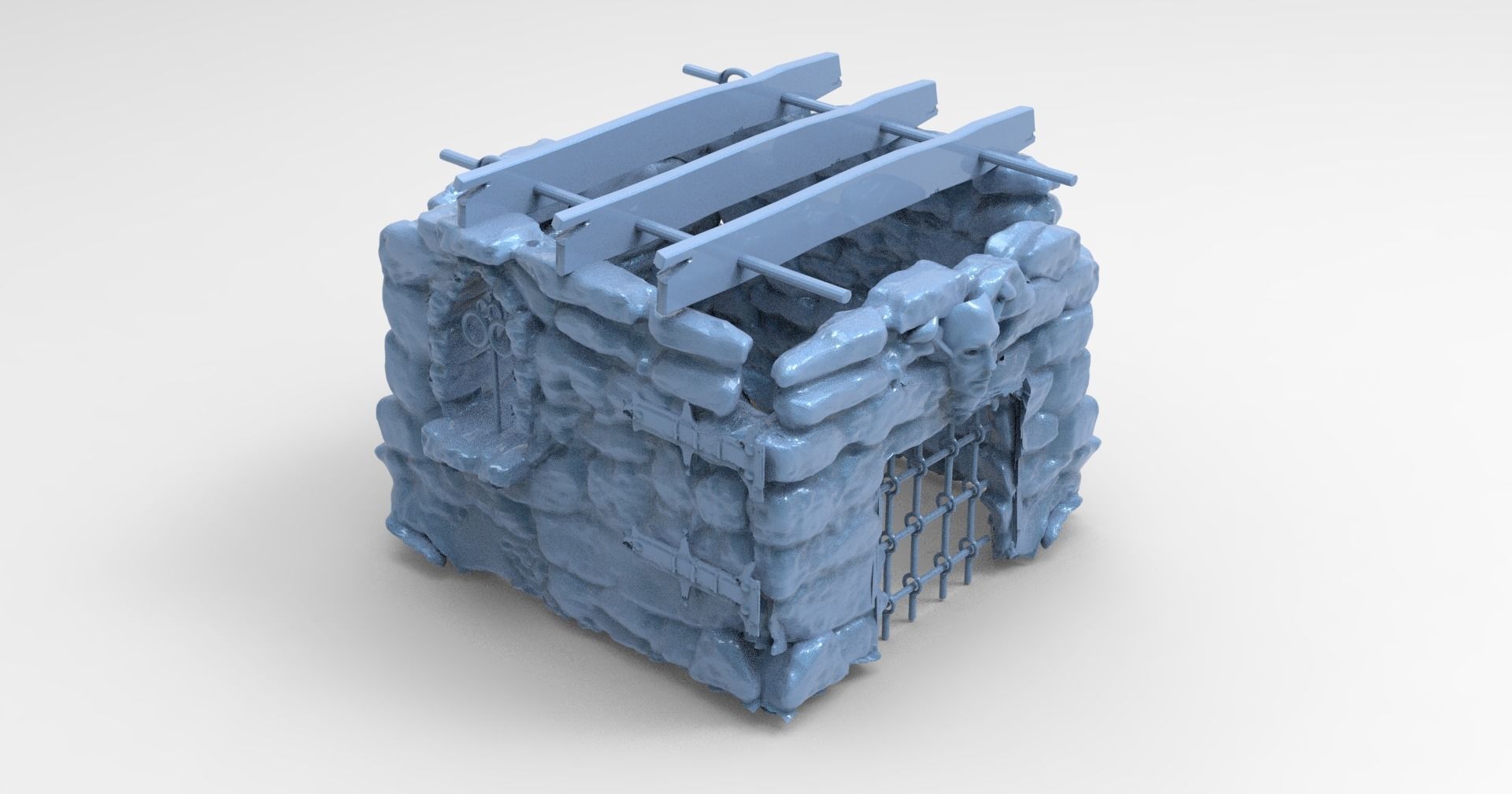 Heman Dungeon Full kit bash 3D model_1