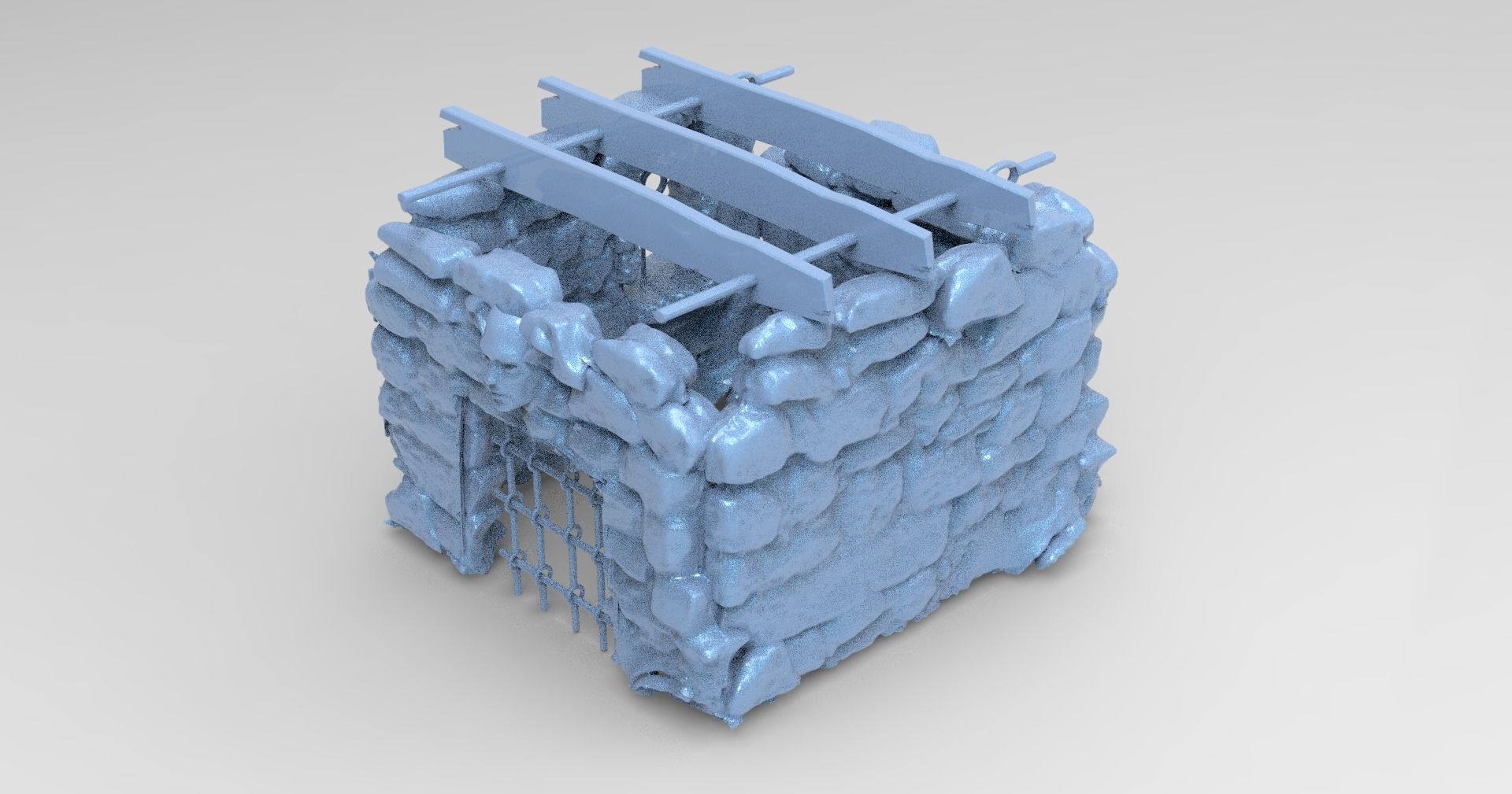 Heman Dungeon Full kit bash 3D model_4