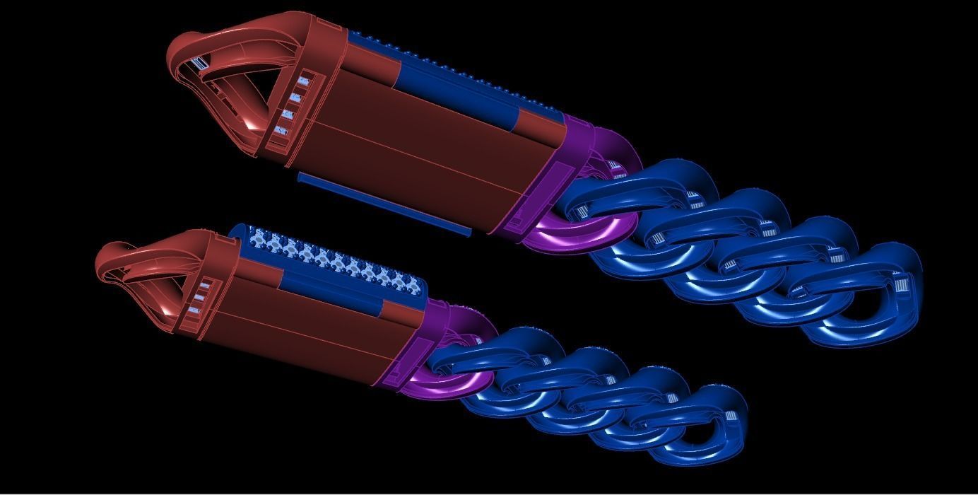 LOCK BOX CUBAN LINK CHAIN FOR BRACELETS OR NECKLACE 3D print model_1