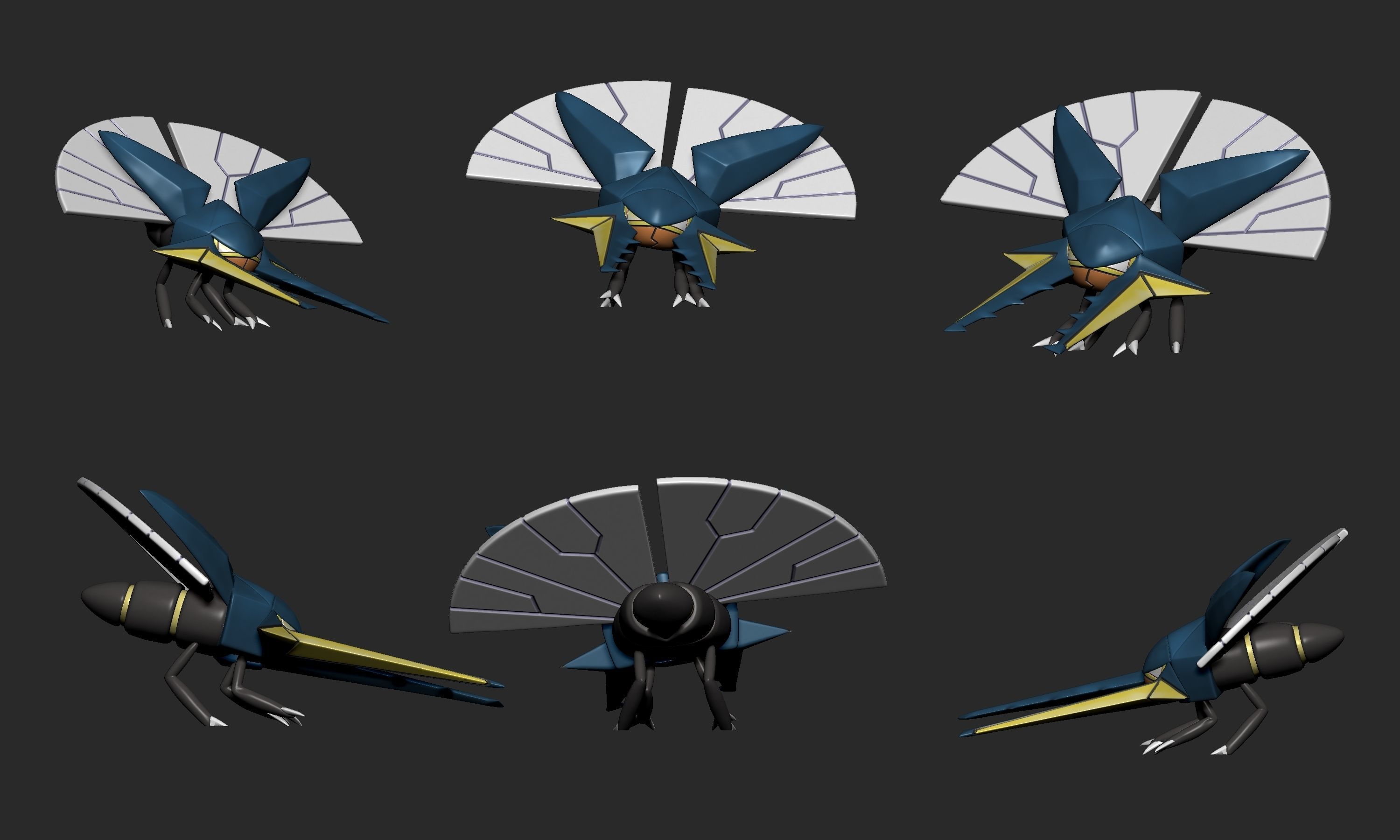 Pokemon - Vikavolt with 2 poses 3D print model_4