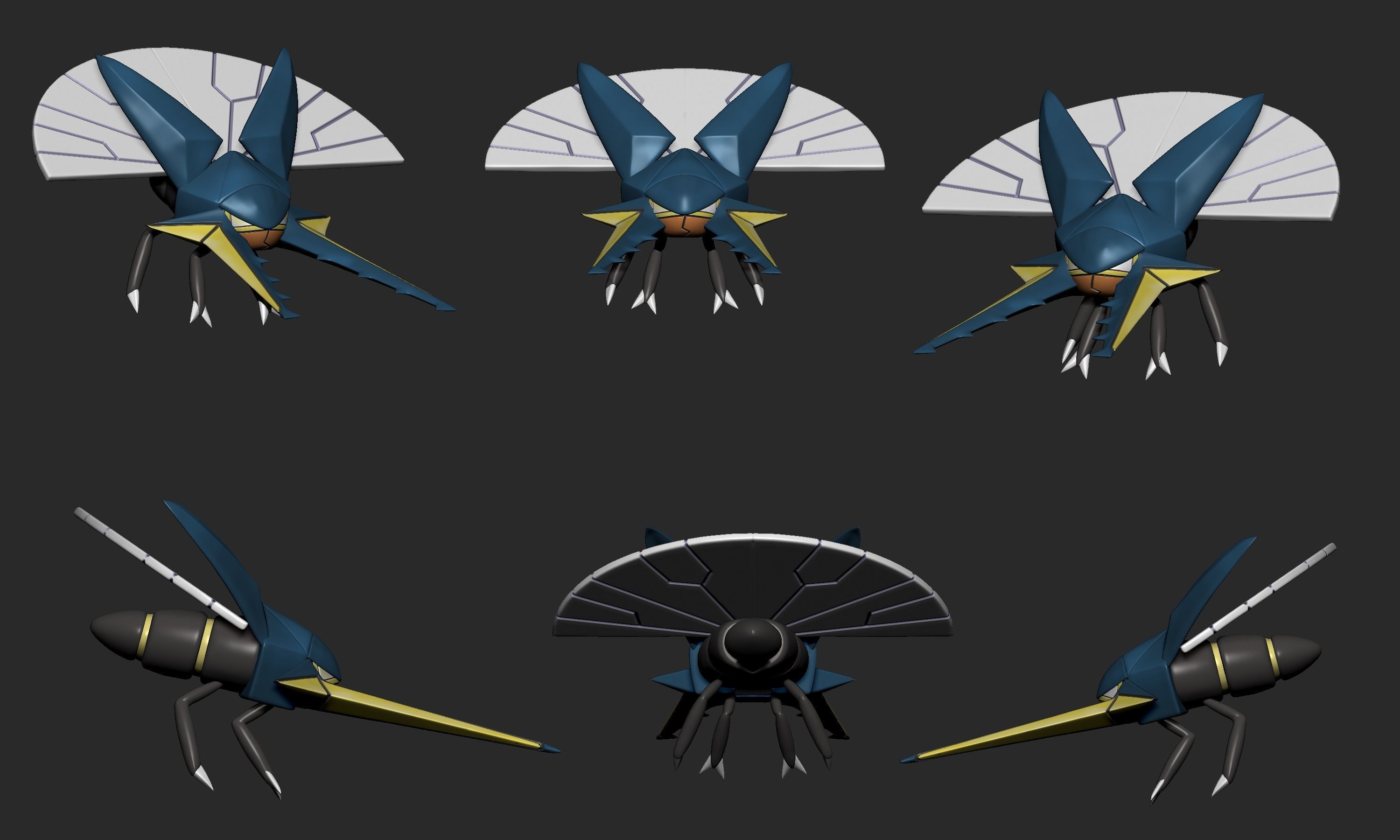 Pokemon - Vikavolt with 2 poses 3D print model_8