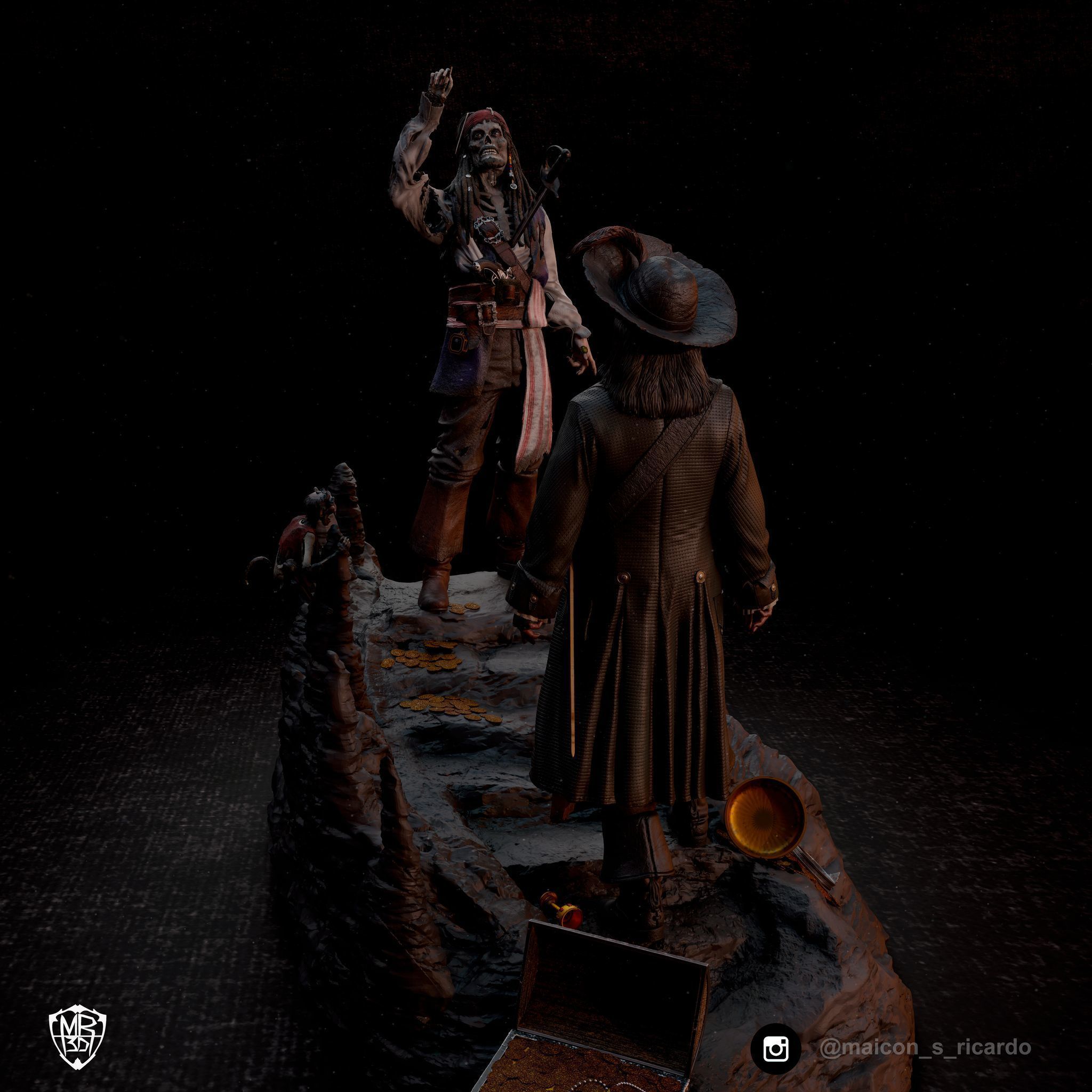 Pirates of the Caribbean Diorama 3D print model_3