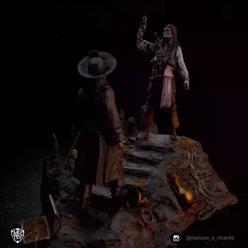 Pirates of the Caribbean Diorama 3D print model
