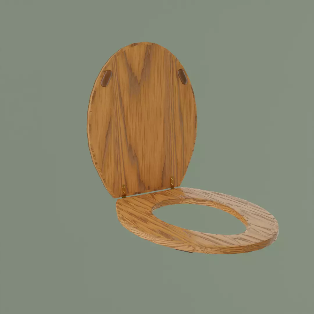 Oak Toilet Seat Free 3D model