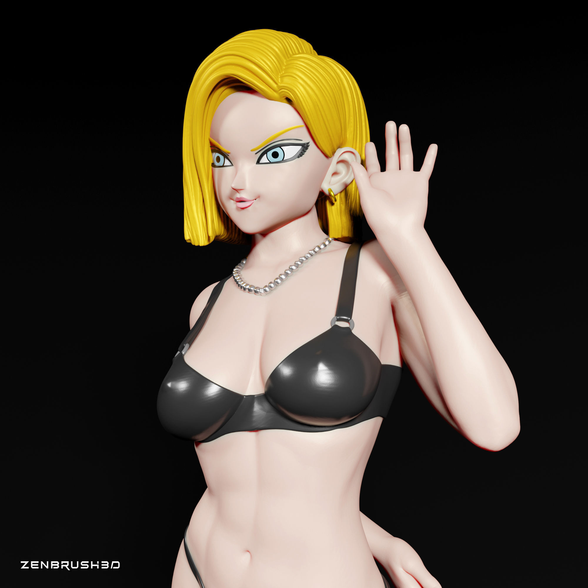 ANDROIDE 18 - DBZ - OUTFIT BIKINi - NSFW 3D print model_6
