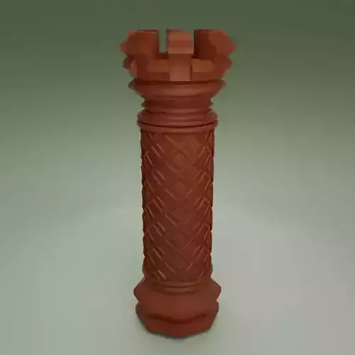 Crenellated Chimney Pot Free 3D model