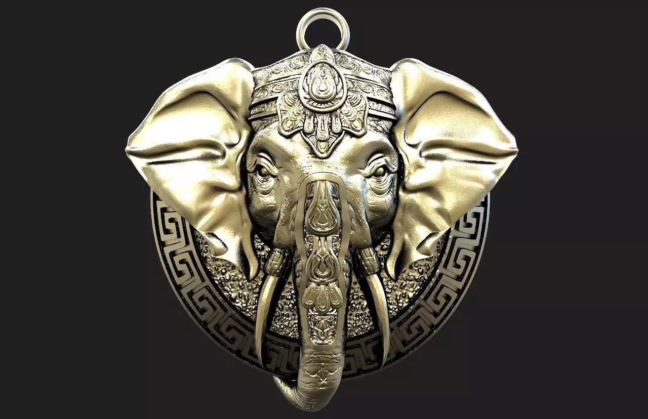 ELEPHANT PENDANT 3D print model_0