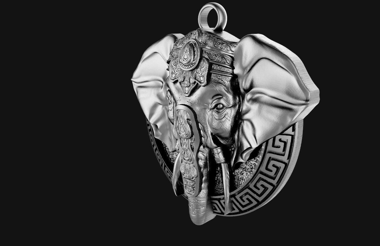 ELEPHANT PENDANT 3D print model_5