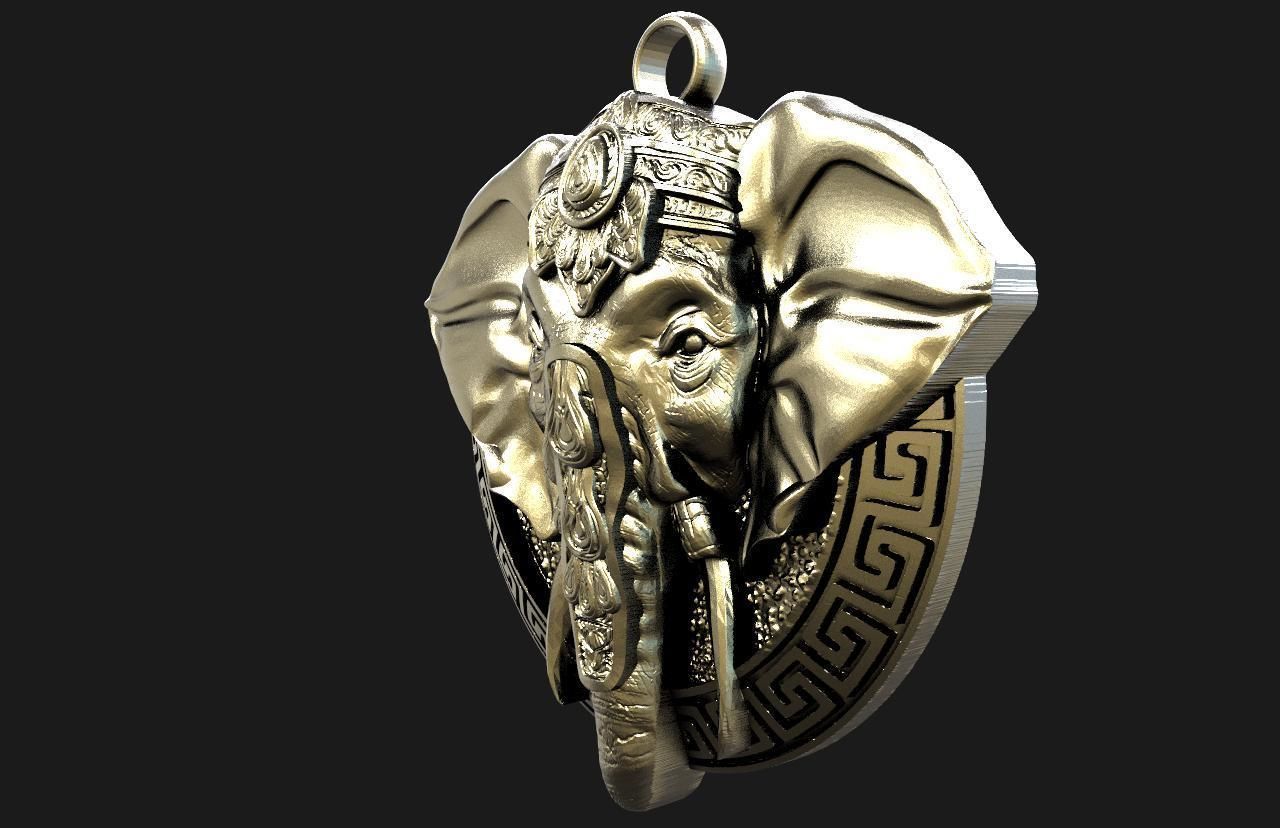 ELEPHANT PENDANT 3D print model_1