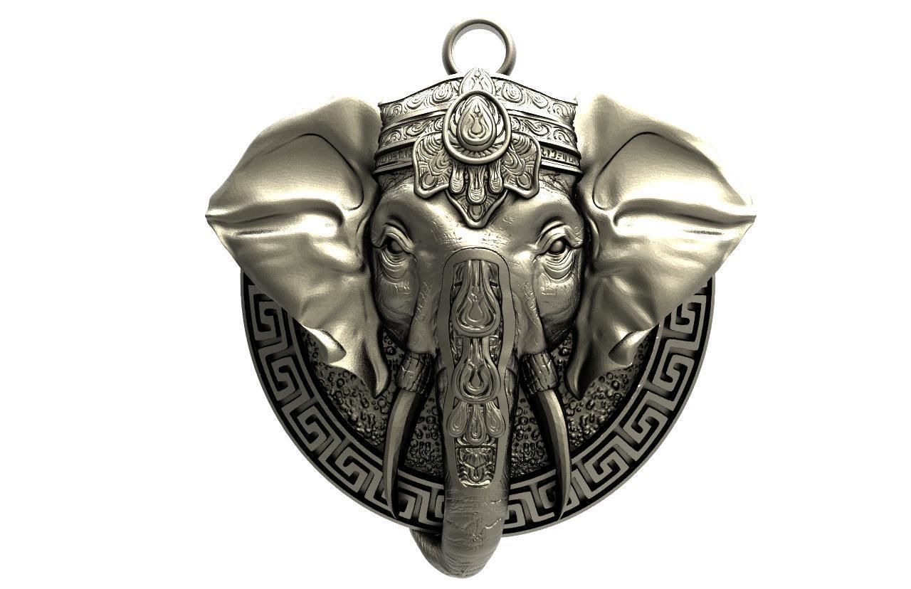 ELEPHANT PENDANT 3D print model_6