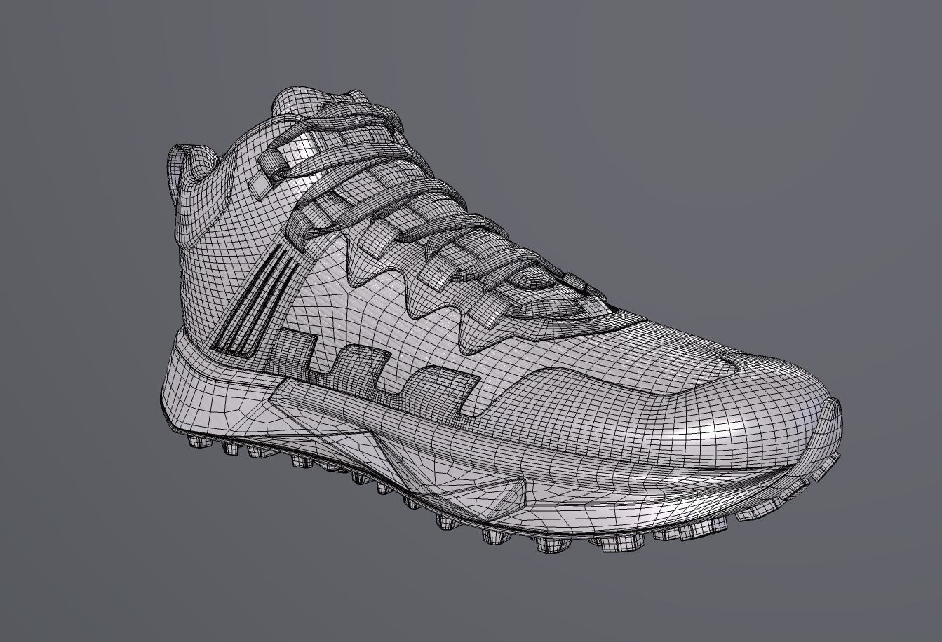 Hikings Shoes  Low-poly 3D model_10