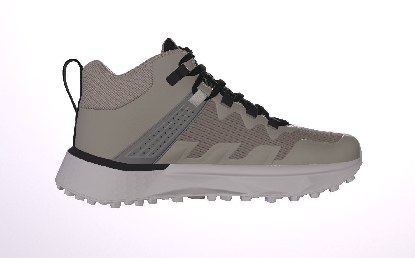 Hikings Shoes  Low-poly 3D model_5
