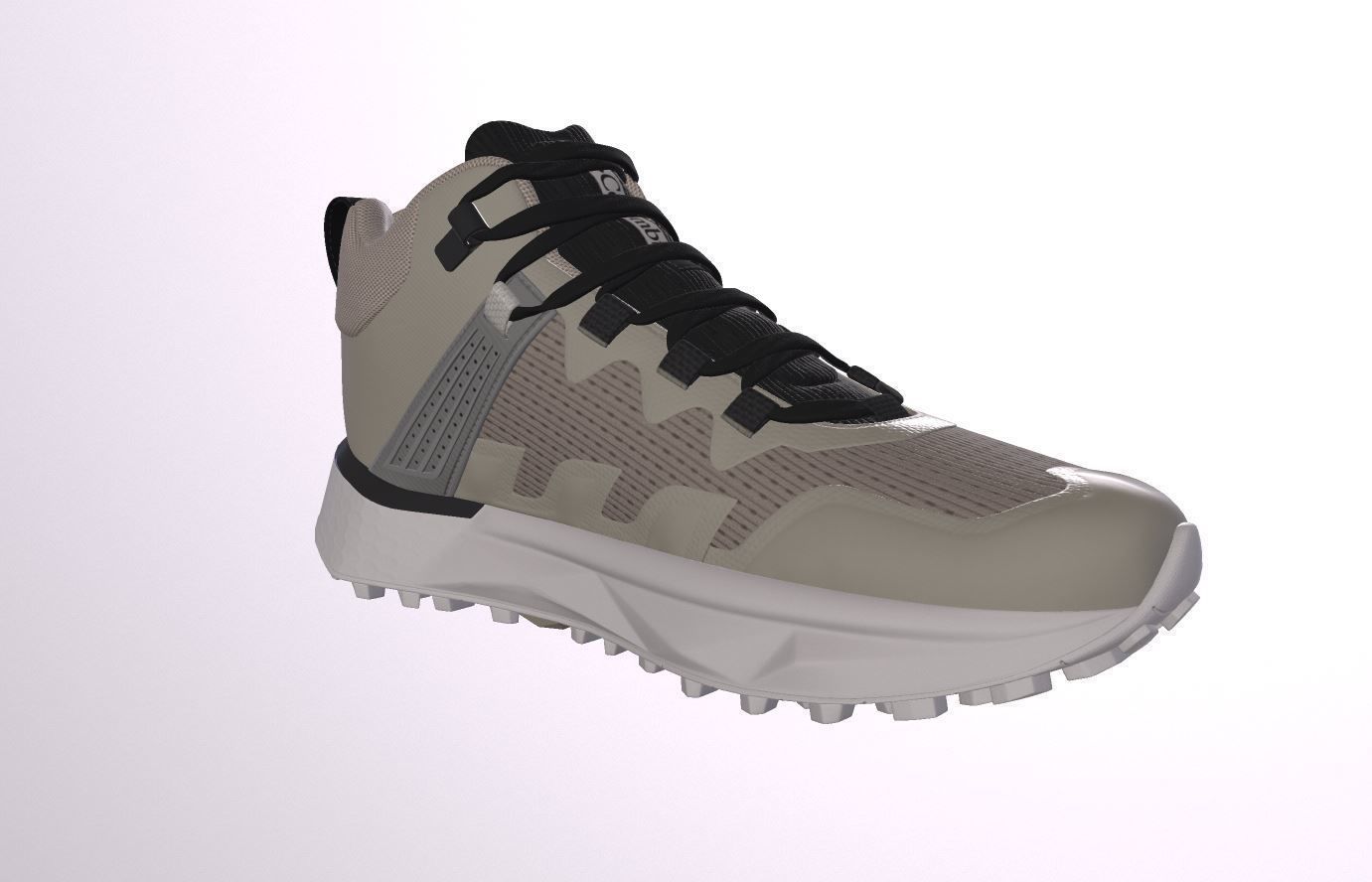 Hikings Shoes  Low-poly 3D model_7
