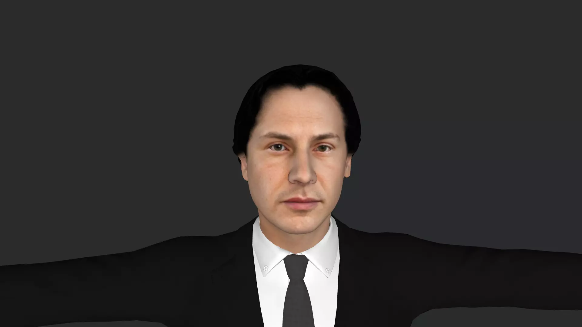 Neo Keanu Reeves from Matrix Hyper Realistic Rigged Character 3D model_0