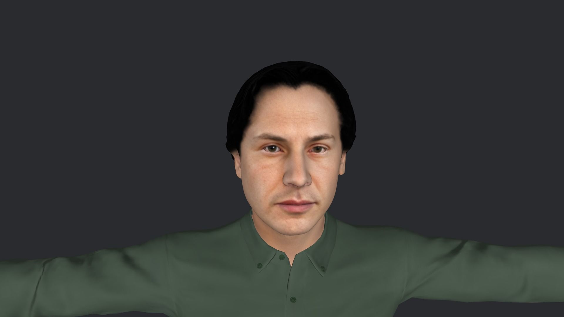 Neo Keanu Reeves from Matrix Hyper Realistic Rigged Character 3D model_31