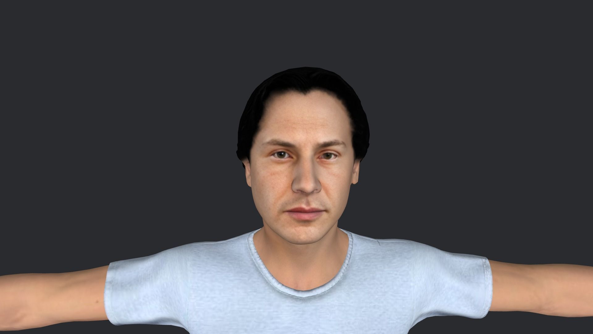 Neo Keanu Reeves from Matrix Hyper Realistic Rigged Character 3D model_5