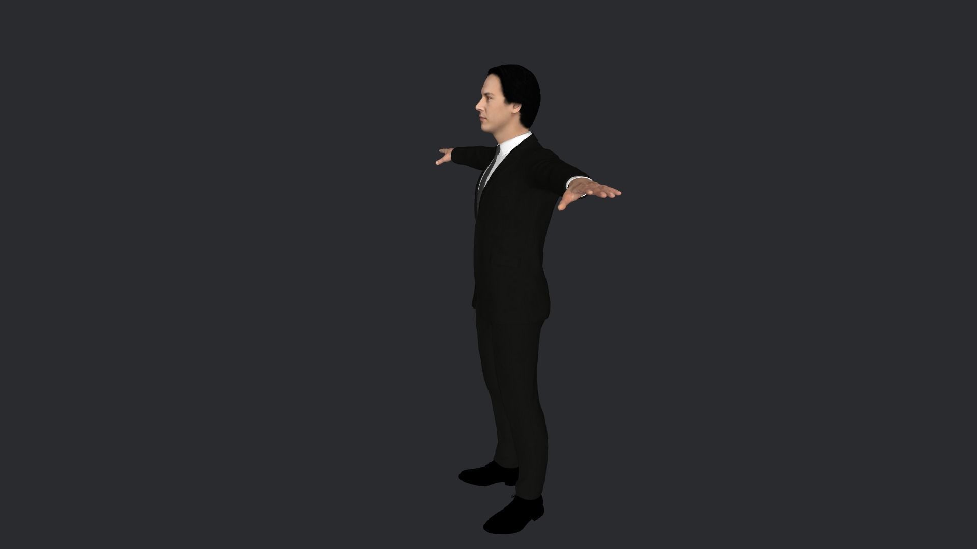 Neo Keanu Reeves from Matrix Hyper Realistic Rigged Character 3D model_23