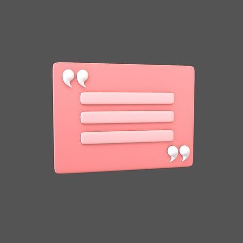 Testimonial Speech Balloon V3 002 Low-poly 3D model