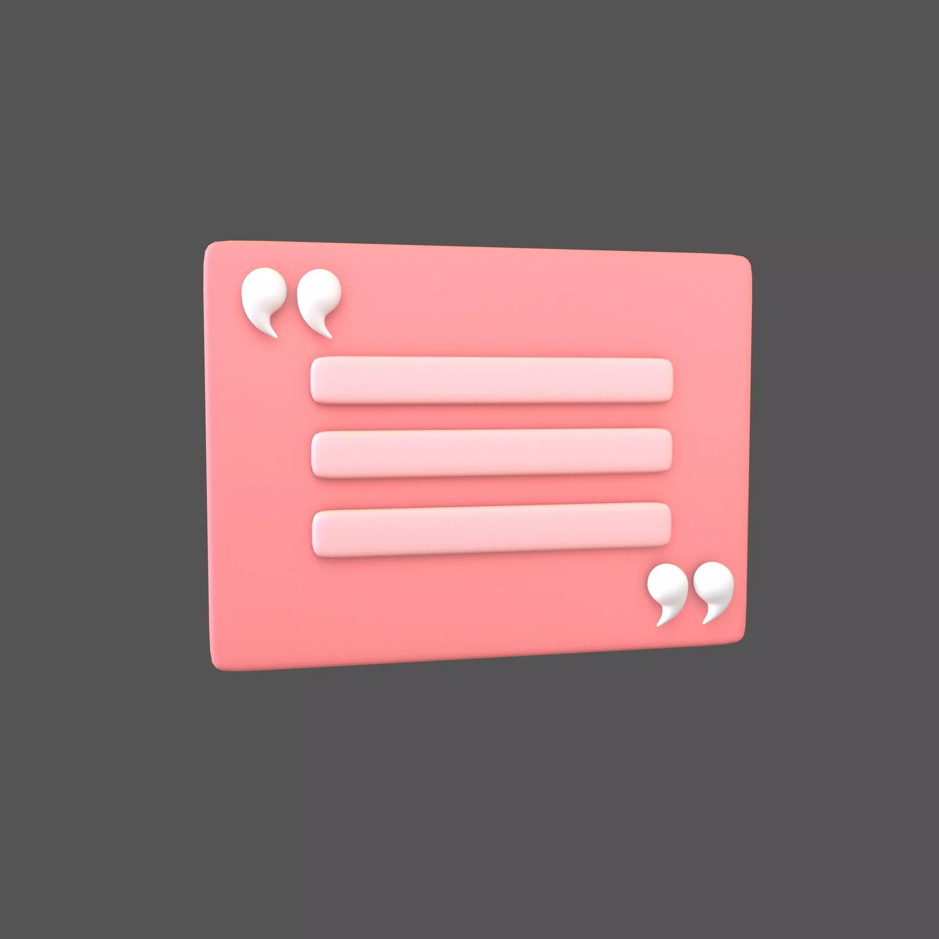 Testimonial Speech Balloon V3 002 Low-poly 3D model