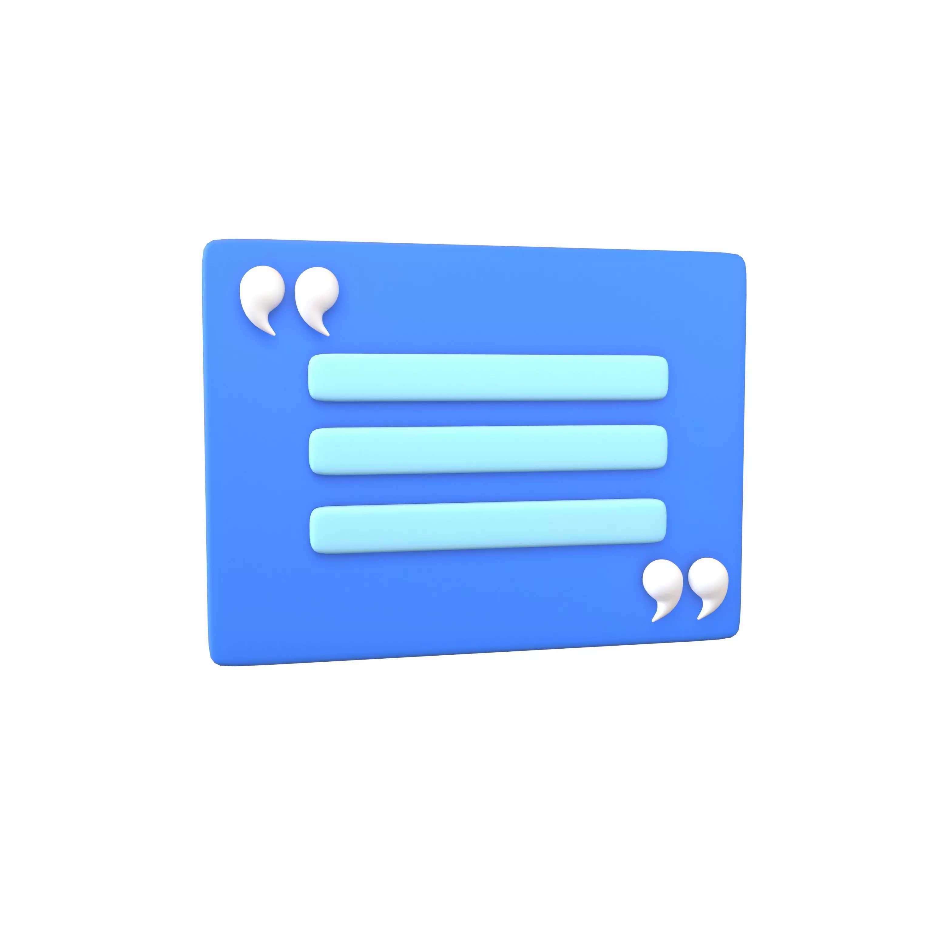 Testimonial Speech Balloon V3 004 Low-poly 3D model