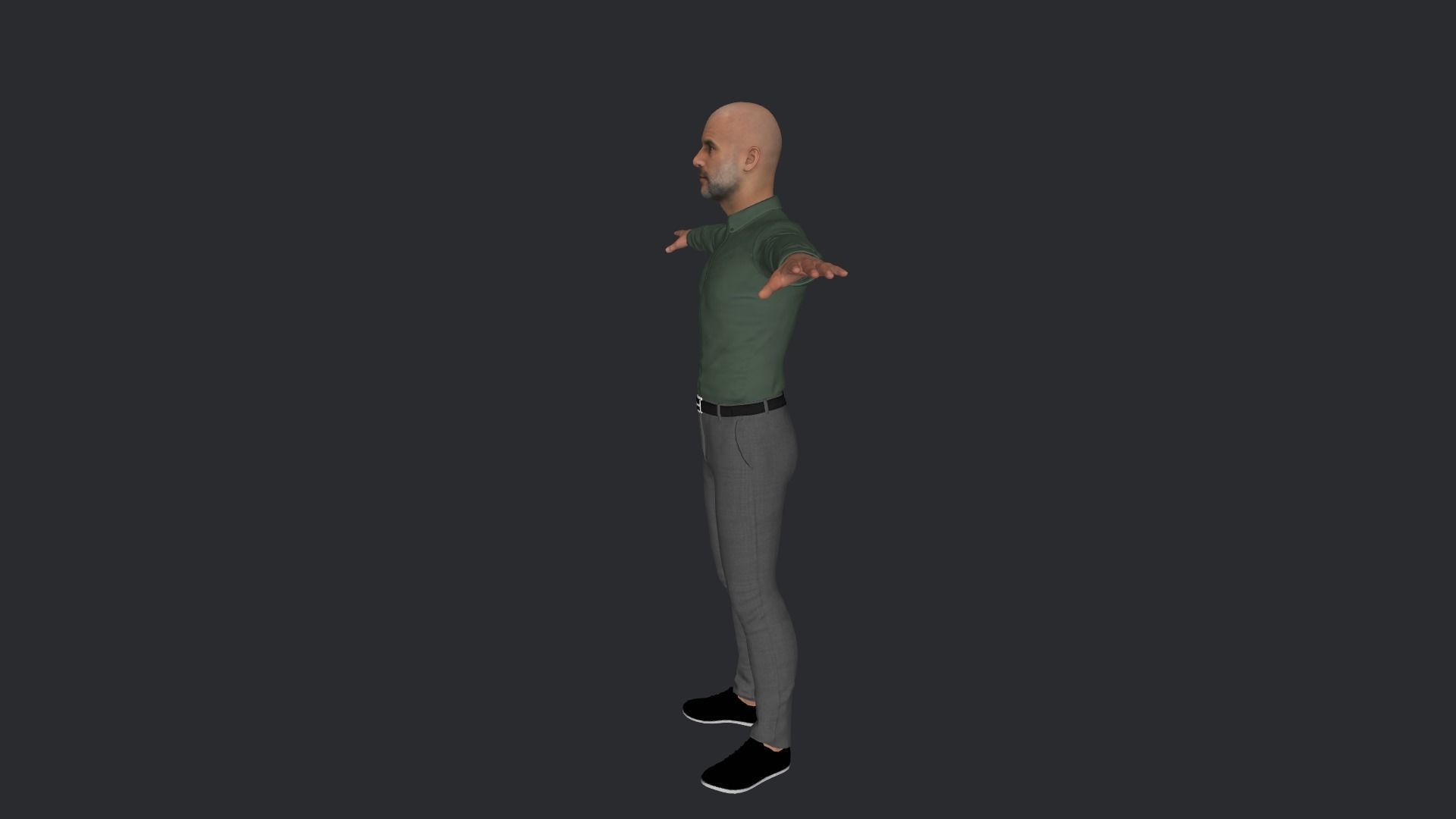 Pep Guardiola Hyper Realistic Full Body Rigged Character 3D model_3