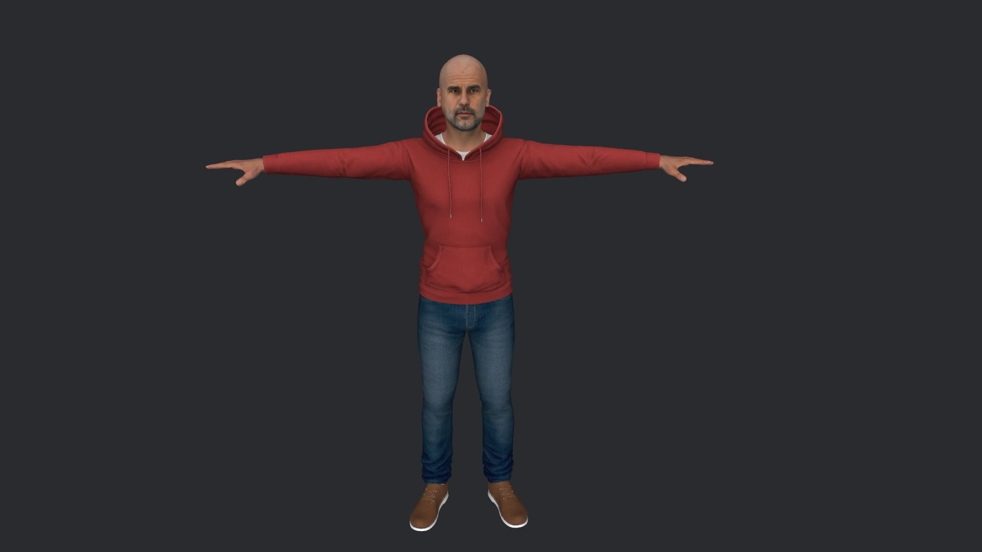Pep Guardiola Hyper Realistic Full Body Rigged Character 3D model_13