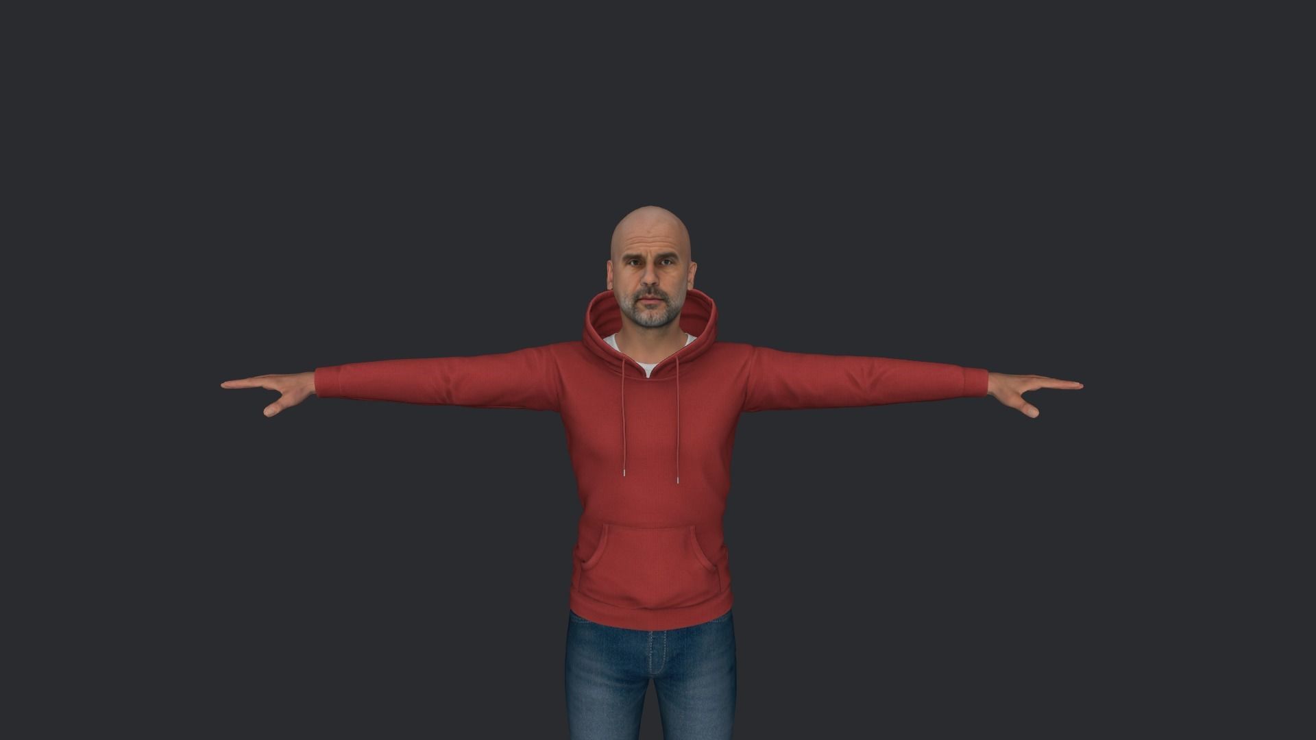 Pep Guardiola Hyper Realistic Full Body Rigged Character 3D model_11