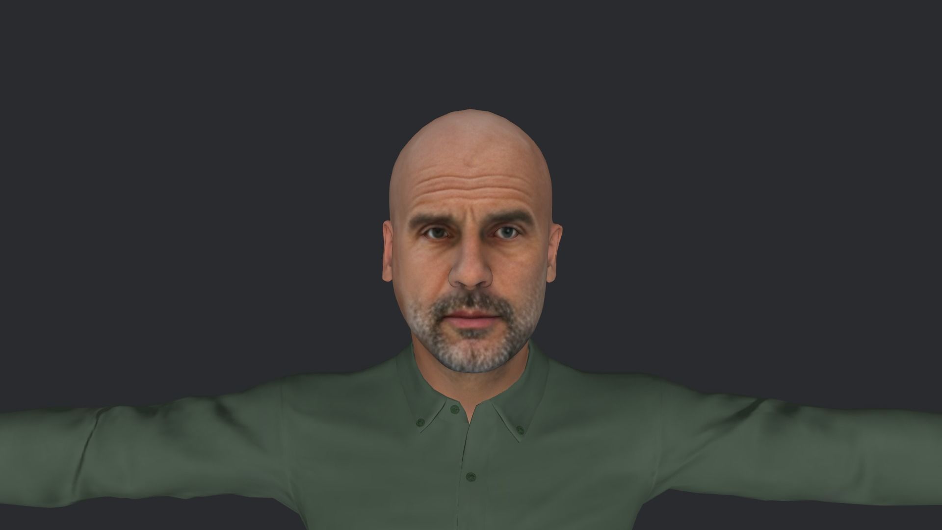 Pep Guardiola Hyper Realistic Full Body Rigged Character 3D model_26