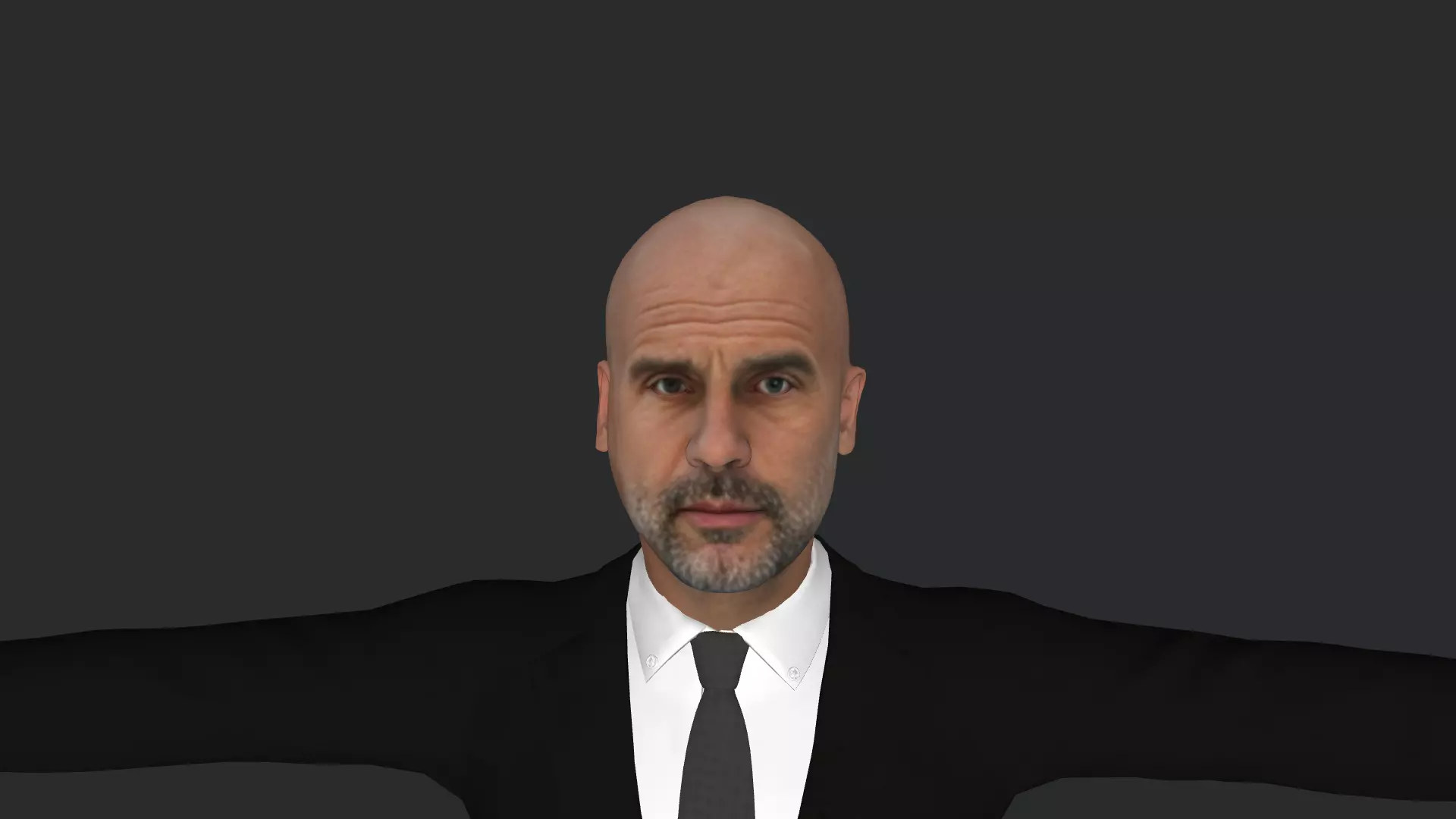 Pep Guardiola Hyper Realistic Full Body Rigged Character 3D model_0
