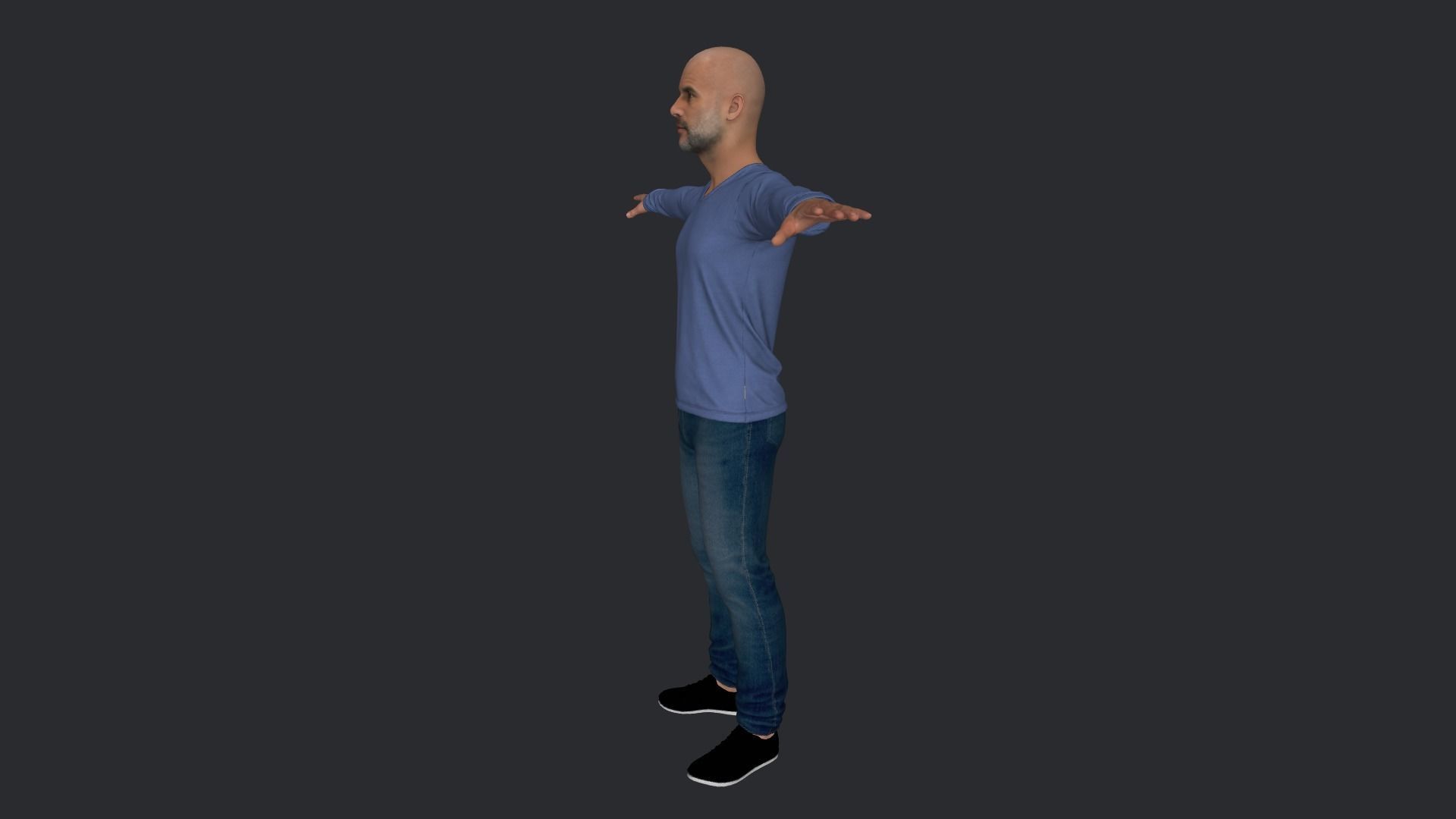 Pep Guardiola Hyper Realistic Full Body Rigged Character 3D model_19