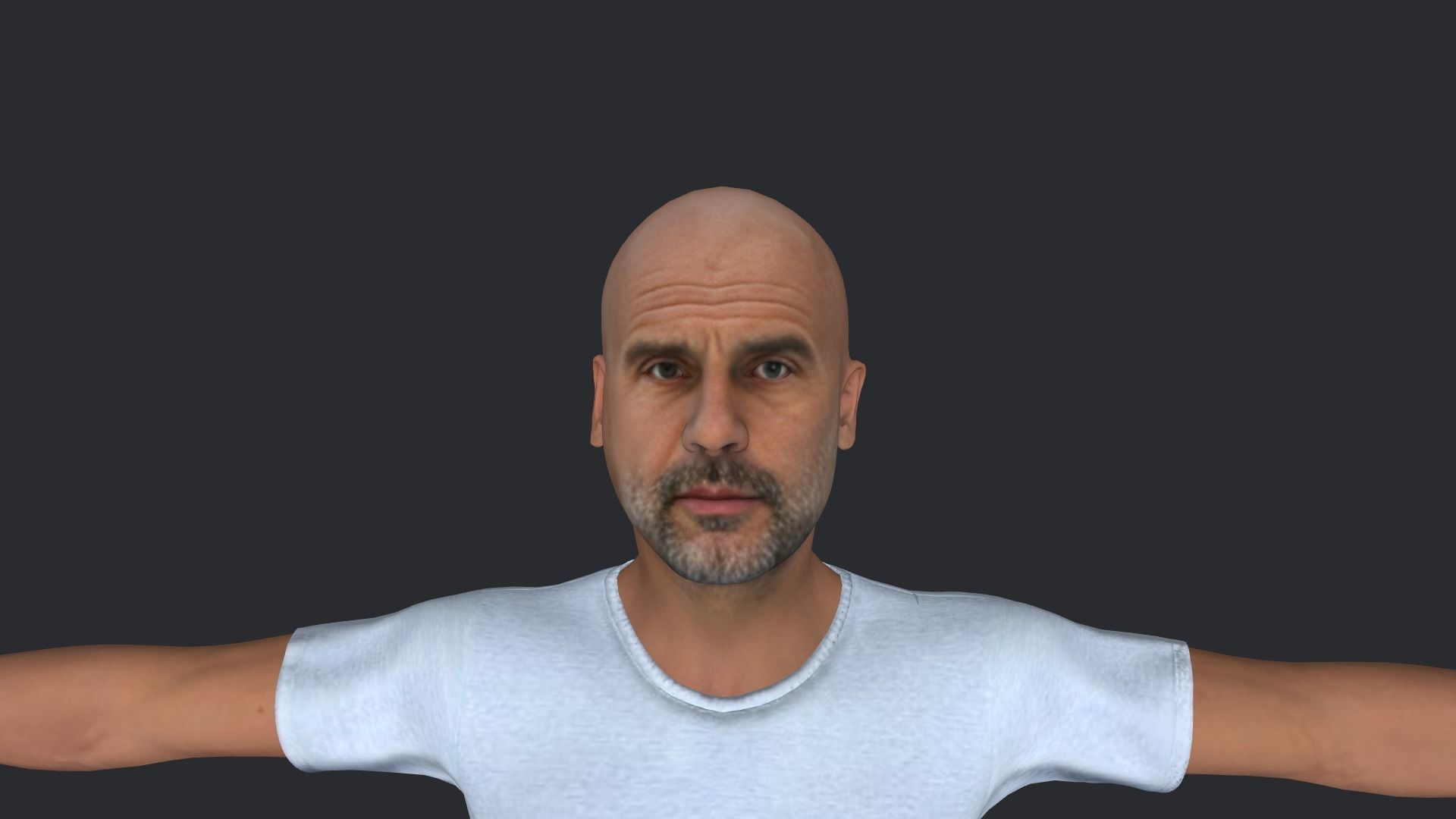 Pep Guardiola Hyper Realistic Full Body Rigged Character 3D model_5