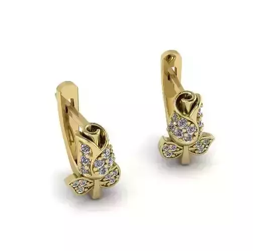 Earrings flower N01354