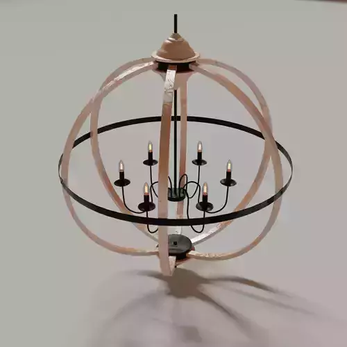 Pendant light candle holder 