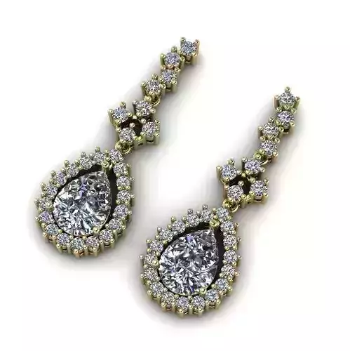 Earrings with stones N01347