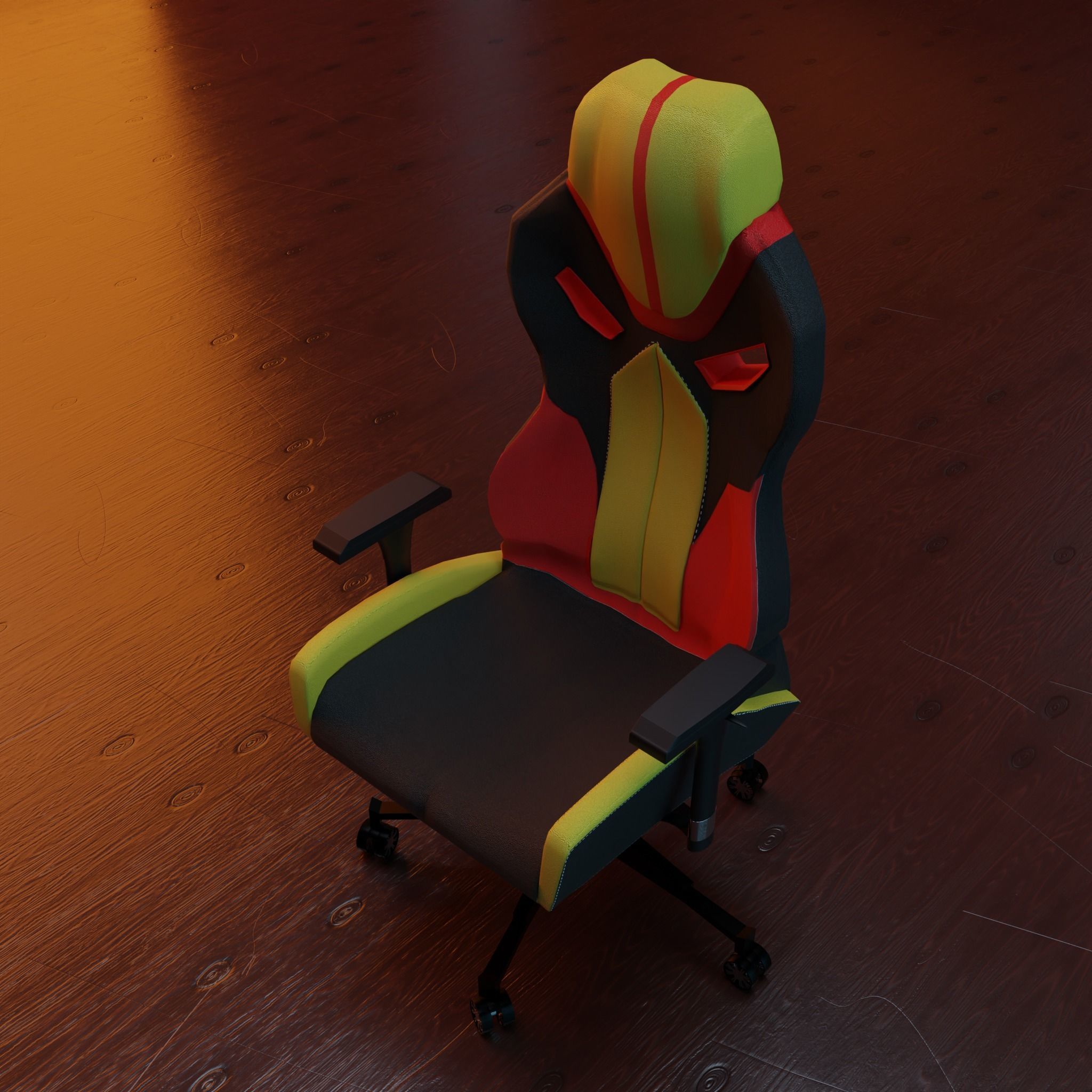 Premium Gaming Chair - Ultimate Comfort and Style 3D model_4