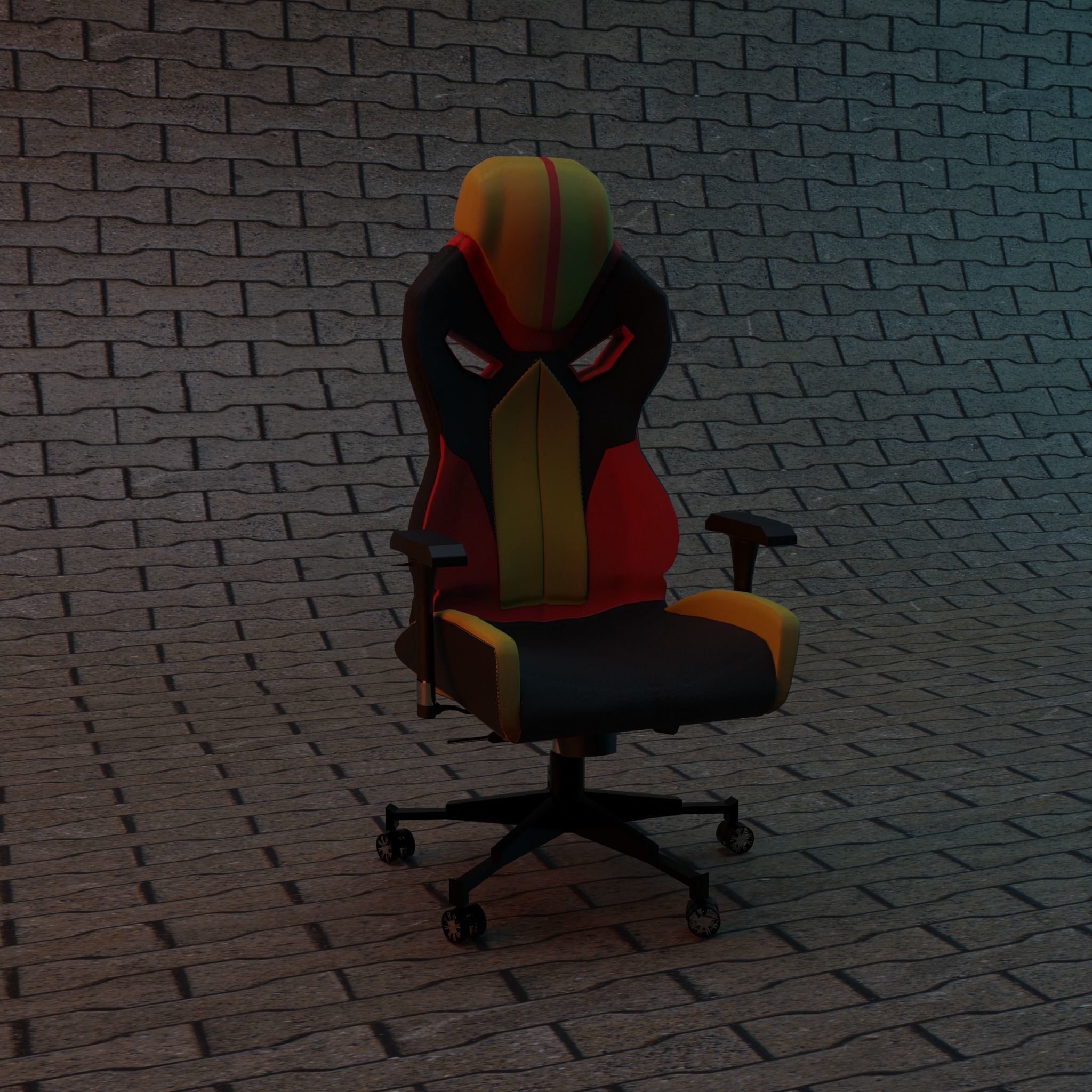 Premium Gaming Chair - Ultimate Comfort and Style 3D model_9