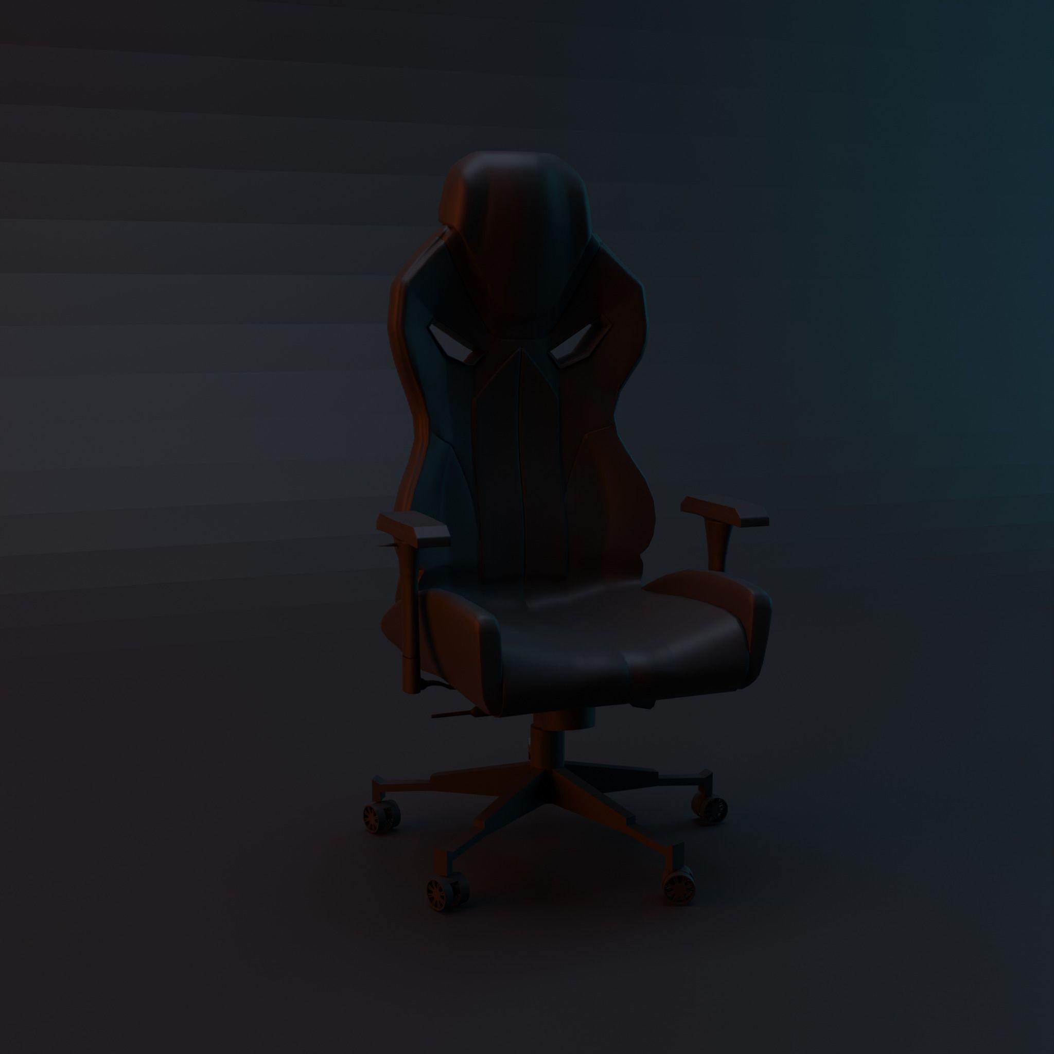 Premium Gaming Chair - Ultimate Comfort and Style 3D model_2