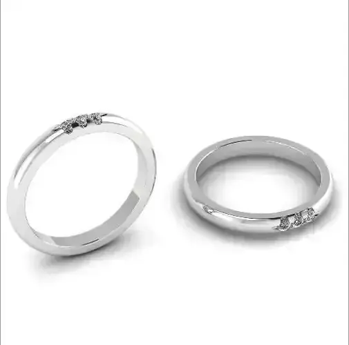 Wedding ring with stones N01322