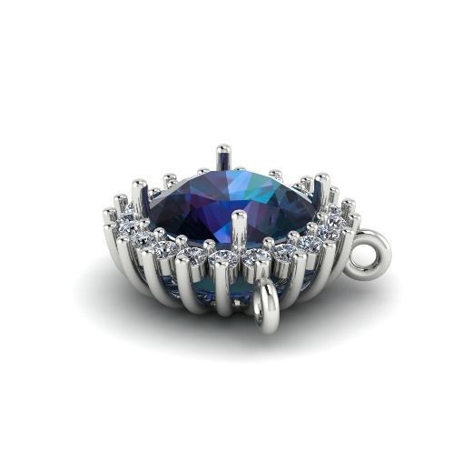 Pendant with stones N01321 3D print model_2