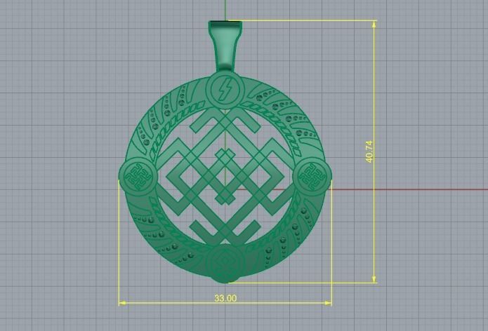 Amulet Belobog or Svarozhich N01318 3D print model_5