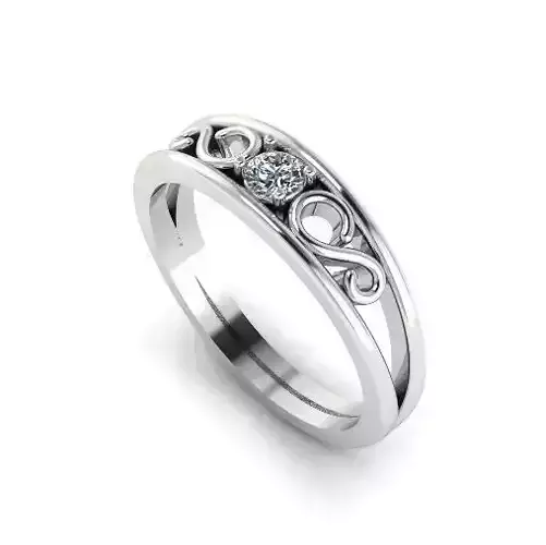 Ring with patterns N01314