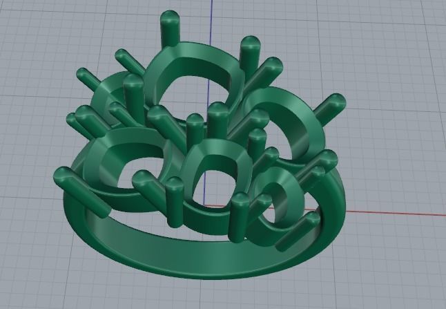 Ring N011621 3D print model_2