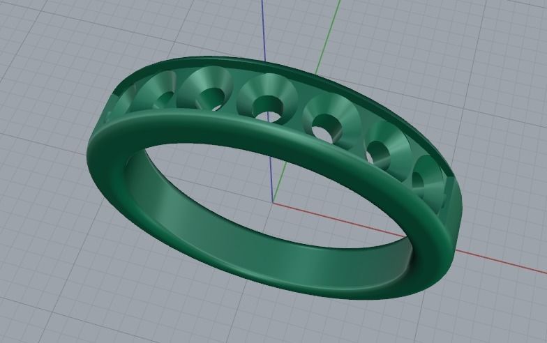 Soliter ring N011600 3D print model_2
