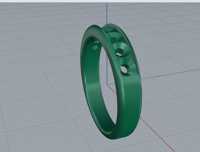 Soliter ring N011600 3D print model_5
