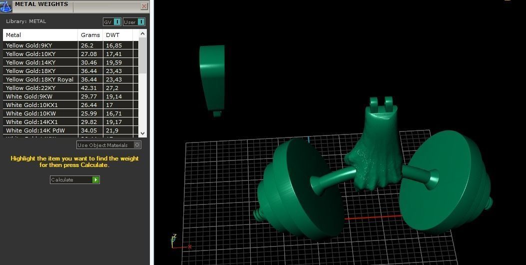 Pendant Dumbbell N011595 3D print model_8