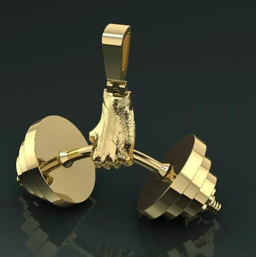 Pendant Dumbbell N011595 3D print model_0