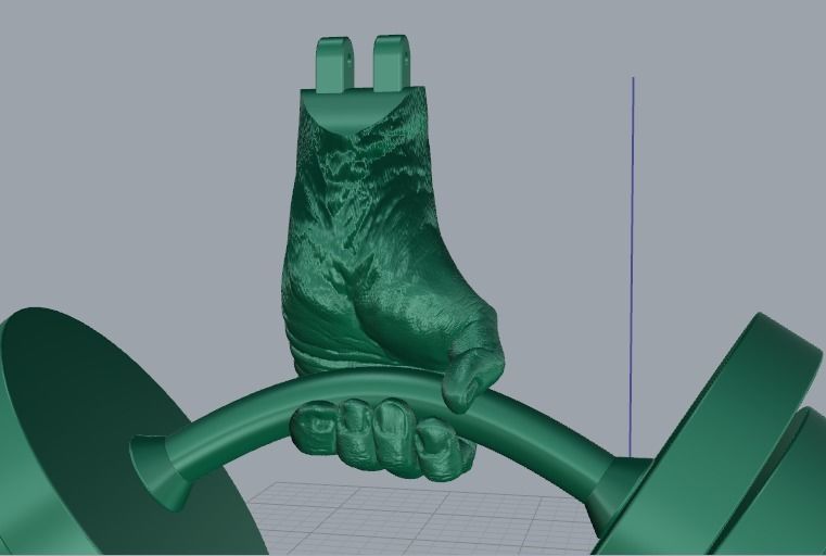 Pendant Dumbbell N011595 3D print model_4