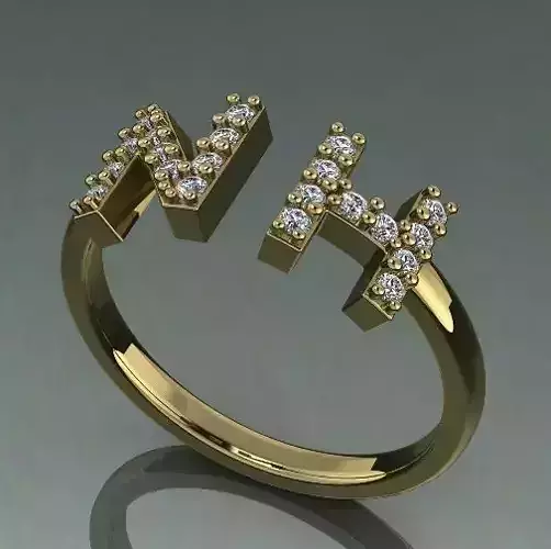 Ring with letters N H N011581