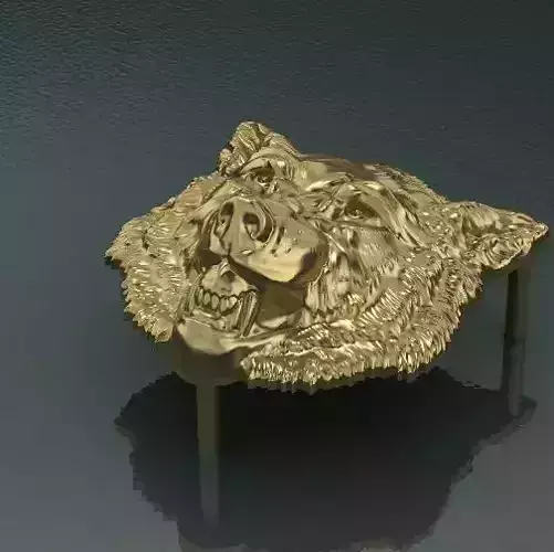 Wolf head pendant N011578